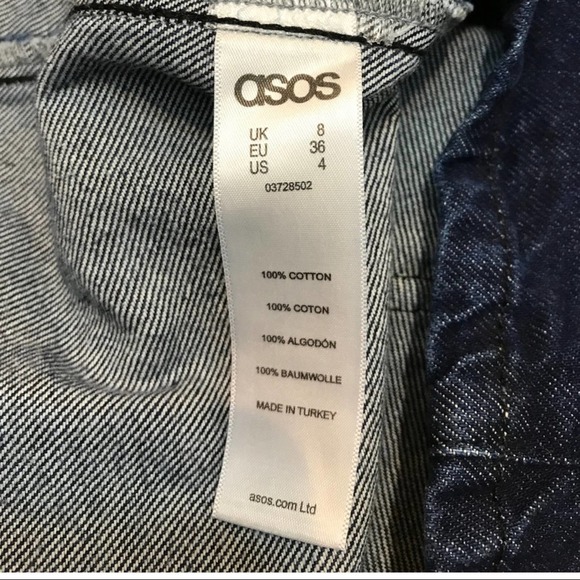 ASOS Denim Button Up high waist Skirt 100% cotton - Picture 4 of 7